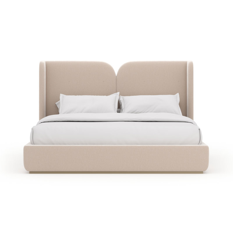 Oblique Upholstered Standard Bed, King