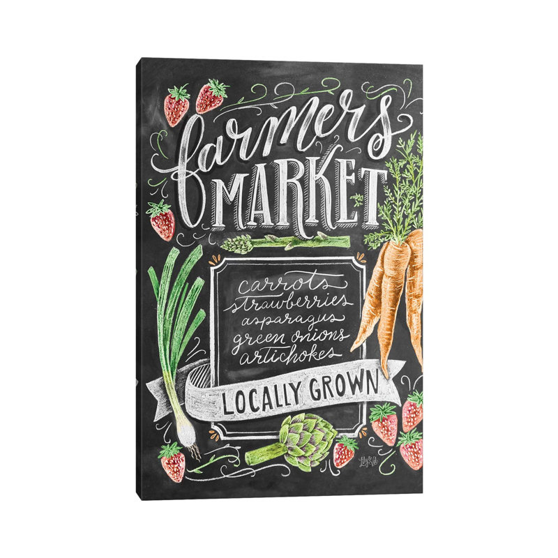 " Farmers Market Locally Grown " by Lily & Val, 12" H x 8" W x 0.75" D