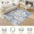 Abstract Modern Boho Area Rug Non-Shedding Low-Pile Carpet for Living Room, Bedroom, or Office-735194371