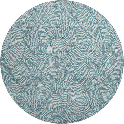 Premium Machine Washable Prisco Teal Rug