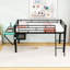 Lit de jeu Loft avec bureau éclairé à DEL et tablette de rangement-1342287075