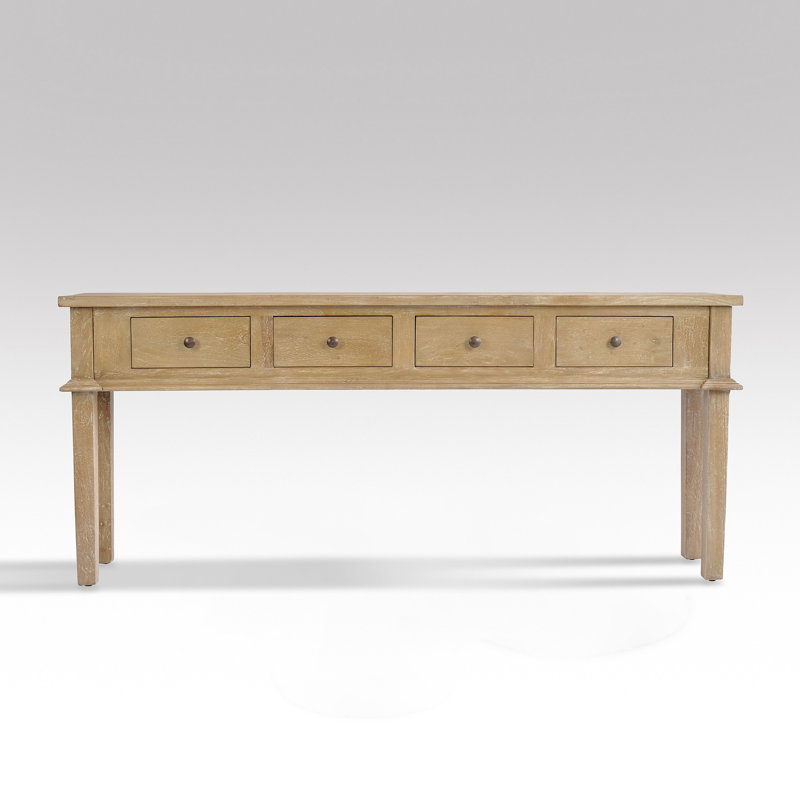 Marsha 72'' Solid Wood Console Table, Rustic Mango Gray Wash