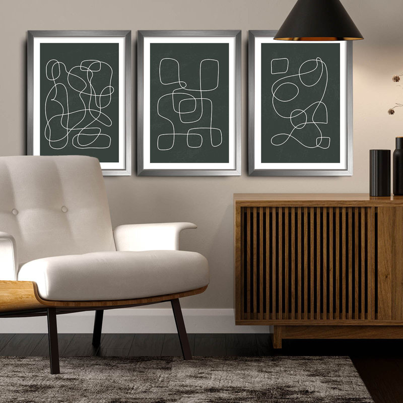 Elegant Decorative Framed MDF Painting Set (3 Pieces), 15.0 x 21.0 inches Each | 100% MDF with 0.1-inch Thickness, Wooden Frame with 0.8-inch Thickness | Perfect for Living Room & Office Décor, Stylish & Modern Design