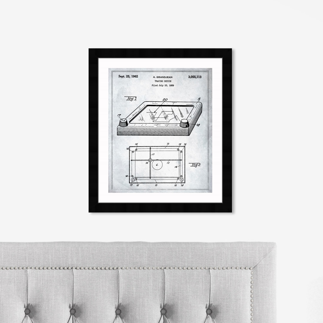 'Etch a Sketch 1962' Framed Graphic Art
