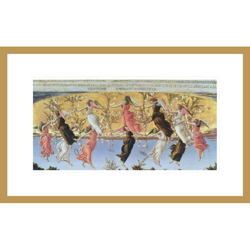 Mystic Nativité (détail) par Sandro Botticelli - Estampe numérique encadrée, H 13,62 po x l 21,75 po