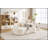 Curved Modern Boneless Sofa Loveseat, Backrest Upgrade, 2-Seater Off-White Chenille Compression Couch With 3 Pillows, Minimalist Modular Design For Living Room, Office, Apartment, Guest Room