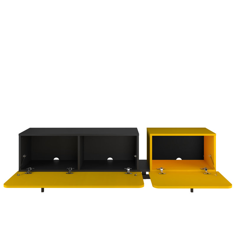 Meuble télé 72 po pour téléviseur de 80 po ou moins Asros, Jaune