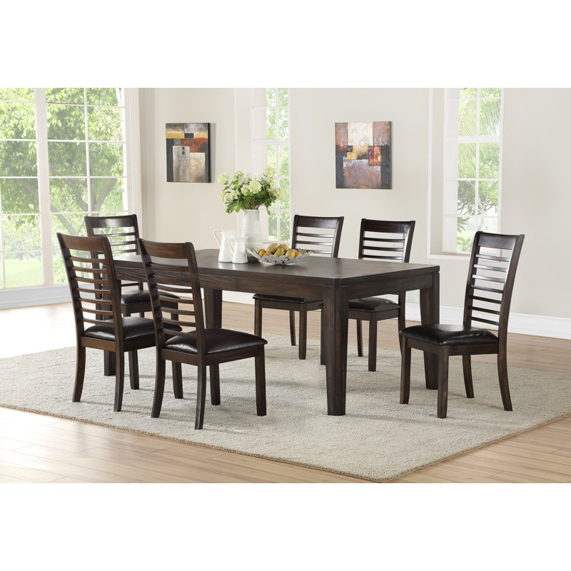 Cianciulli Gatling Extendable Dining Set, 7 Pieces: Table, 6 Chairs