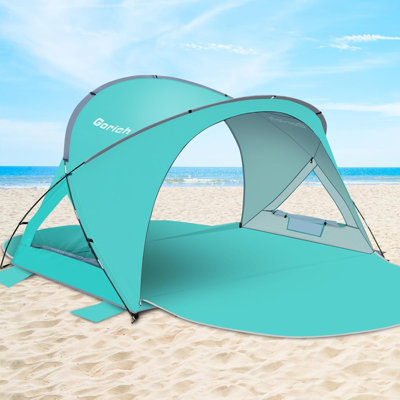 Beach Tent Sun Shelter With UV Protection For  Lightweight & Portable Beach Shade Canopy Doors Easy Setup Family Beach Umbrella