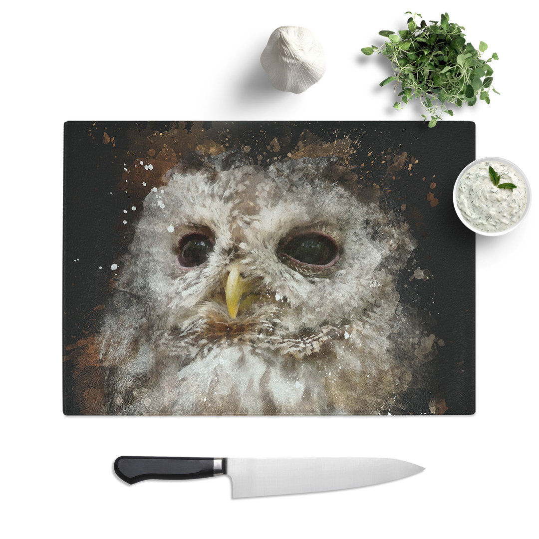 Tawny Owl Vol.1 Paint Splash Chopping Board