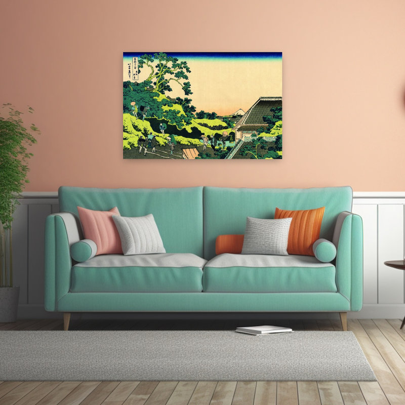 Sundai Edo Classic Traditional Abstract Landscape Nature Wall Art Print by Katsushika Hokusai - Wrapped Canvas Print