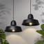 Suspension 2 lumières 11,8 po pour îlot de cuisine de style ferme, luminaire suspendu industriel noir mat, suspensions modernes