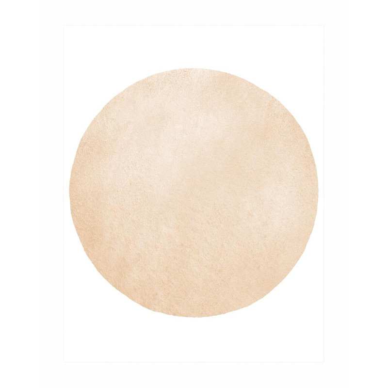 Circle Abstract Scandi - Single Picture Frame Print, 134.112 cm H x 108.712 cm W, Satin Black