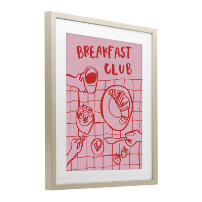 «Breakfast Club Doodles», reproduction sous verre encadrée, design par Jenaya Jackson