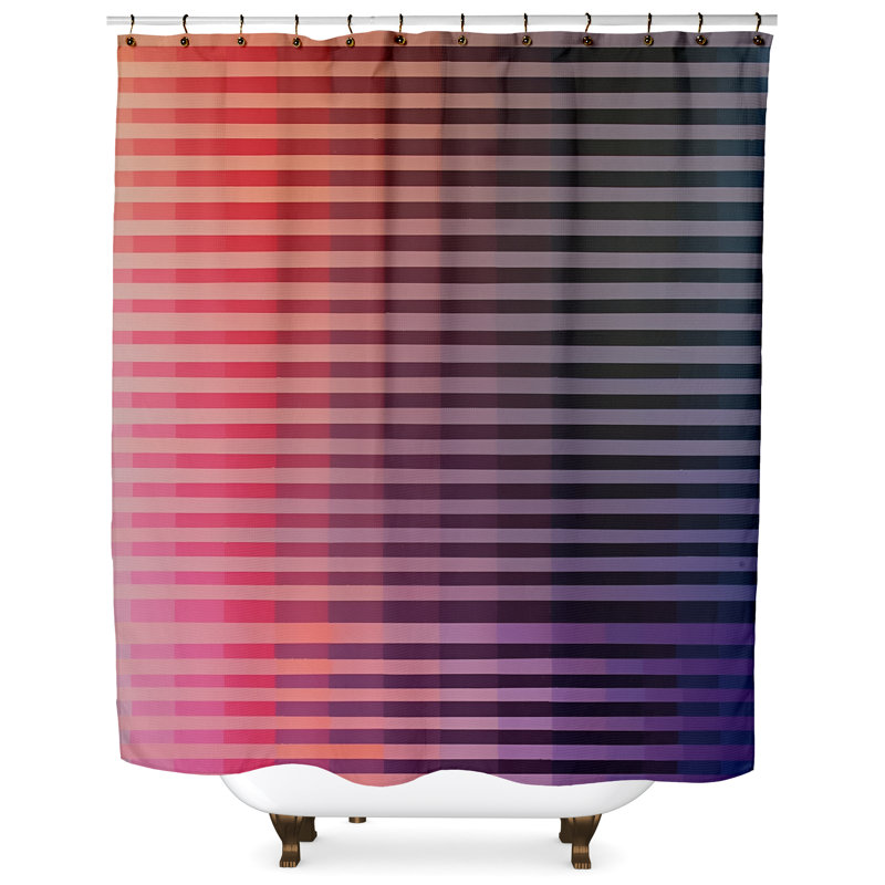 Novaflite Shower Curtain_rainbowstatic_8, 84"H x 71"W
