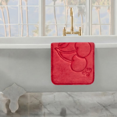 Juicy Couture Cherry Memory Foam 1-Piece Bath Mat