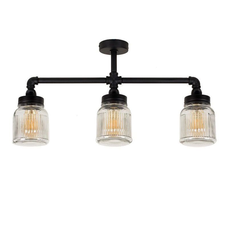 Hanley Glass Semi Flush Mount, Yes