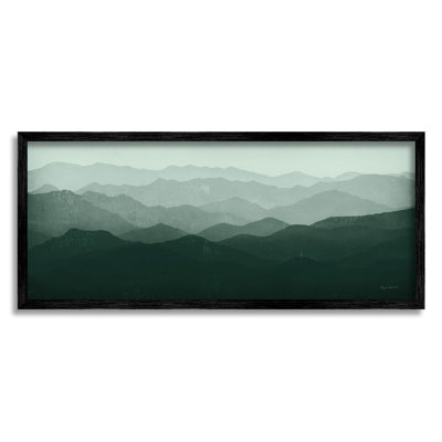 " Foggy Panoramic Mountain Range " by Ryan Fowler Painting Print
