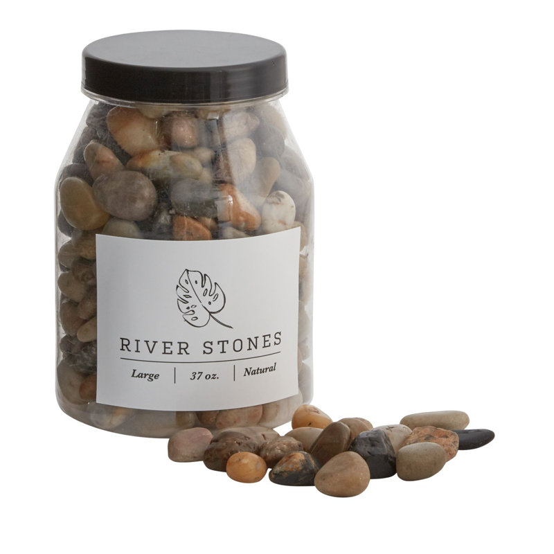 Nohr River Stones, Naturel, H 6,5 po x l 4,5 po x P 13,5 po