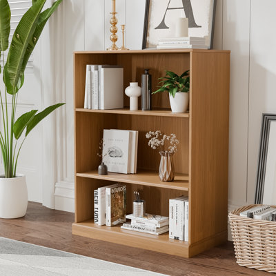 Wood Storage Cabinet with Adjustable Shelves without Doors