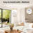 Birglinde Ceiling Mount Curtain Track System, Heavy-Duty Aluminum Rail for Wall or Ceiling Installation, Adjustable Length with Silent Glide, Complete Set with Hooks, for Room Divider, Bedroom, RV, White-490844378-486681179