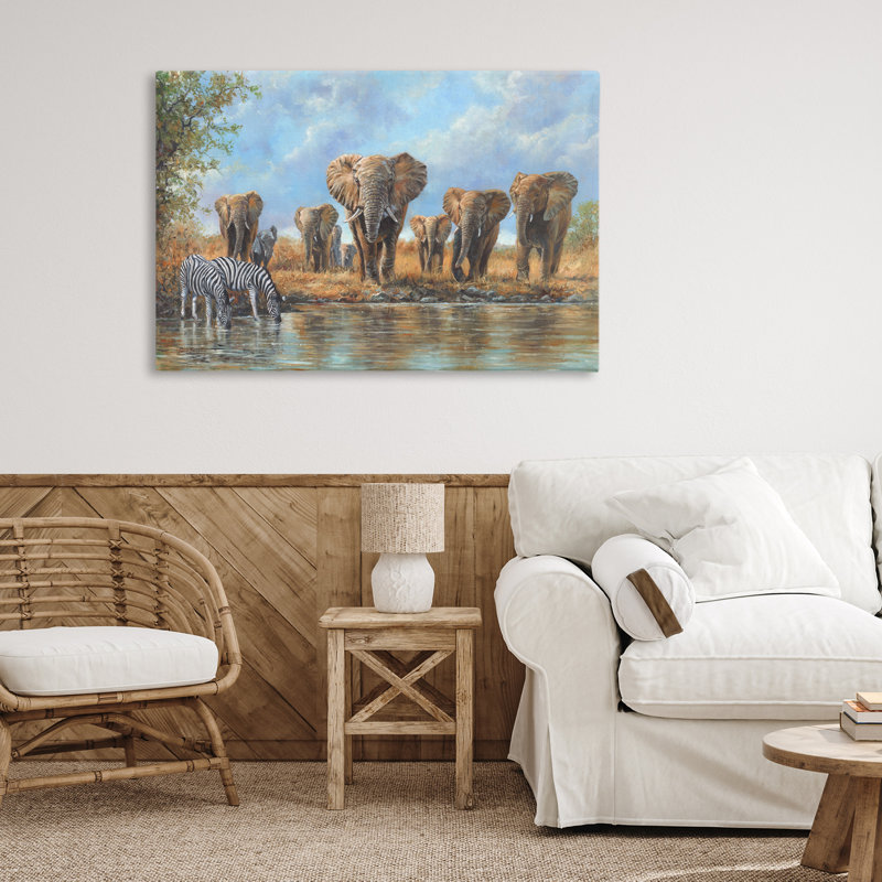 «Gathering Of Giants», toile par David Stribble, H 24 po x l 36 po