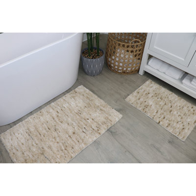 Ensemble de tapis de bain 100% microfibre de polyester Cloud, tapis de bain antidérapant et absorbant l'eau - ensemble de 2 pièces