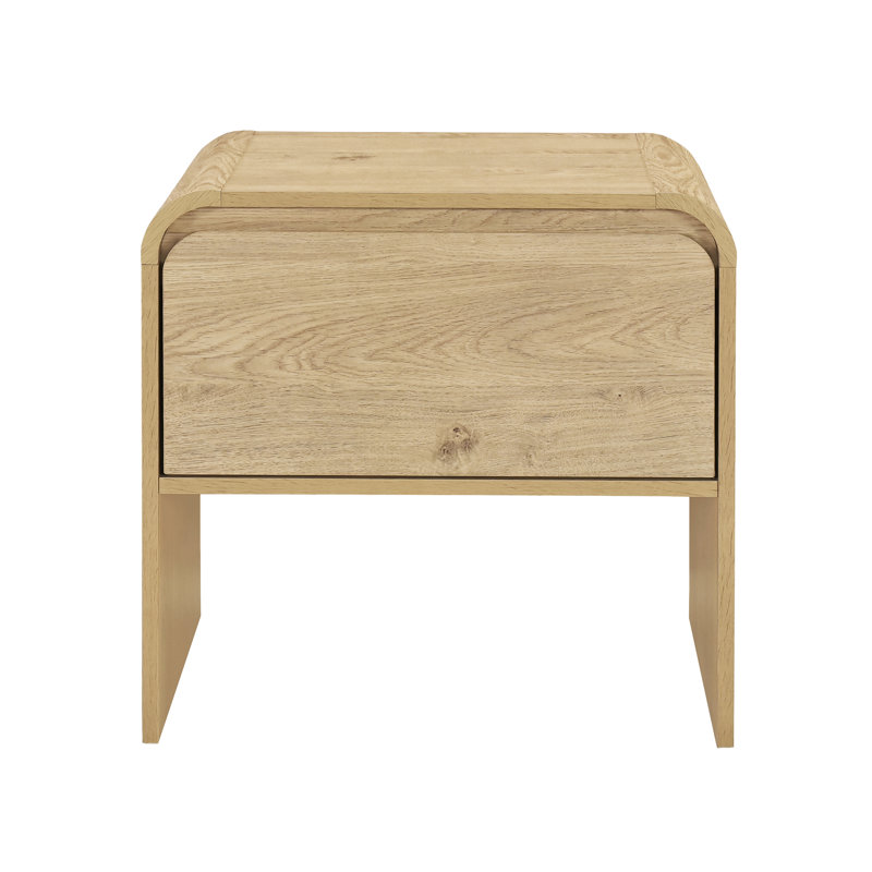 Table de bout en bois Donovan, Beige, H 21,6 po x l 21,6 po x P 15,7 po