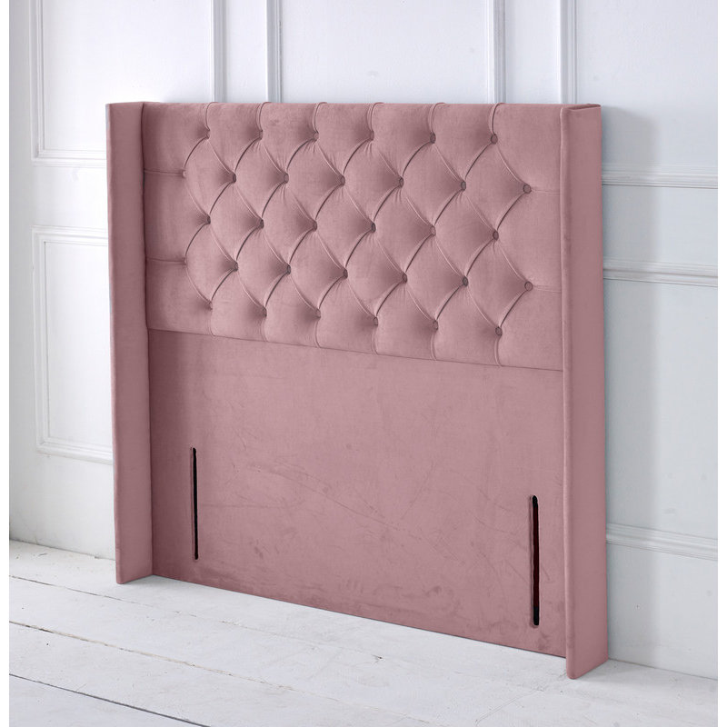 Upholstered Headboard, Double (4'6), Pink