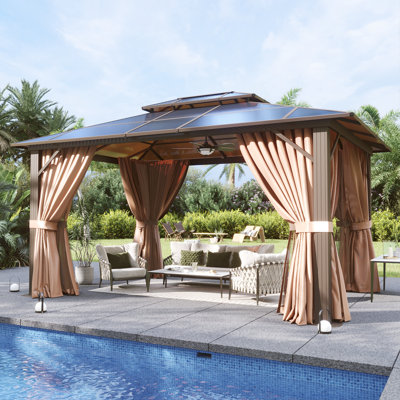 Pavillon de jardin d'extérieur en aluminium de qualité supérieure