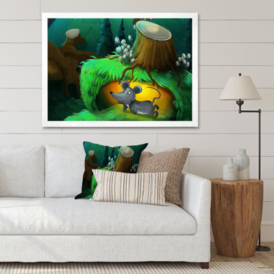 Petite souris sous un arbre pour Fantasy Story - reproduction sur toile
