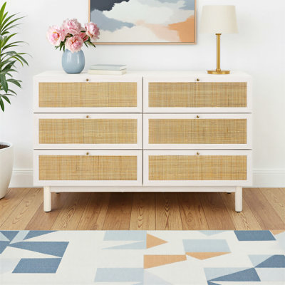 Andreq 46.93'' W 6-Drawer Double Dresser