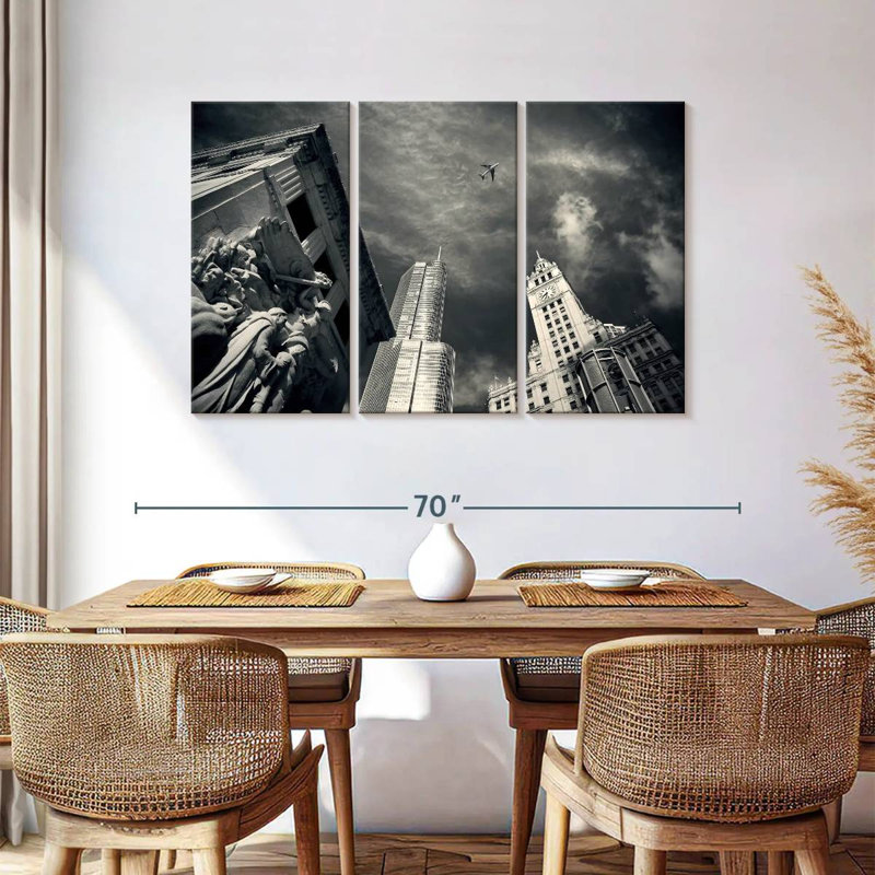 Sireci Plane Over Chicago, 36" H x 57" W