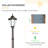 Solar Powered Integrated LED Metal Pathway Light
