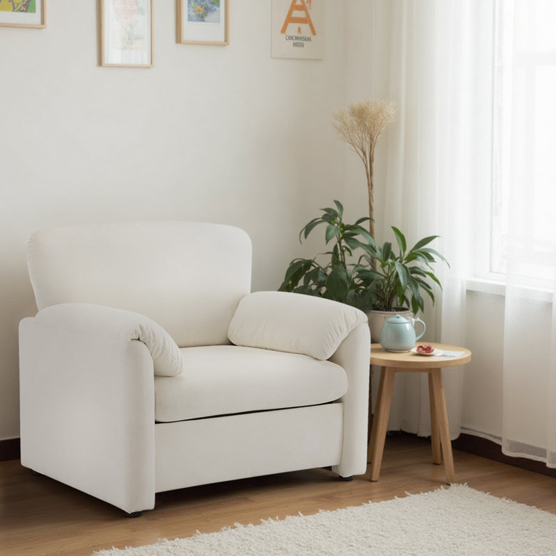Fauteuil avec canapé simple pour le salon, Gris chenille
