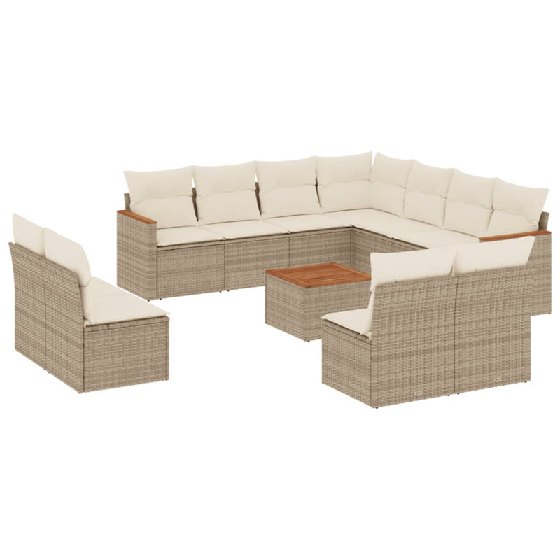 Ensemble de canapé de jardin Vidaxl beige