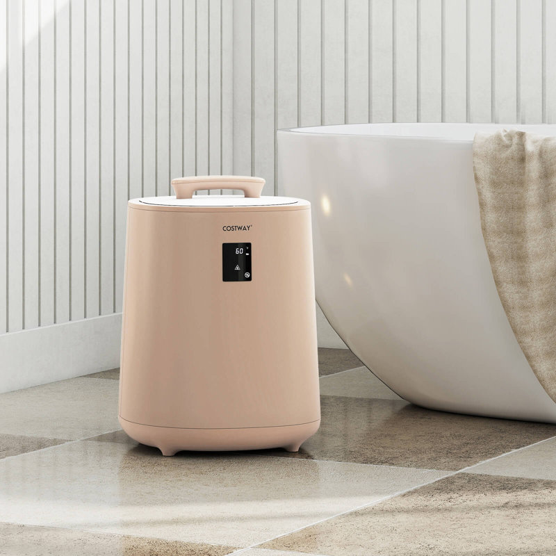 Chauffe-serviettes de luxe pour salle de bain 18 L avec affichage à DEL et arrêt automatique brun, Brun