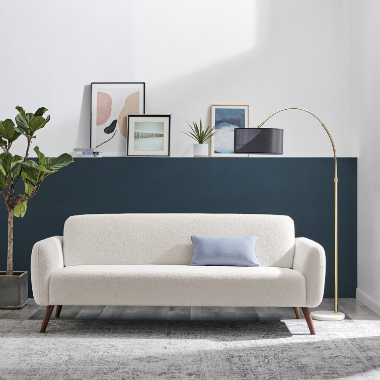 Tolly Seater Sofa Modern Deco Design - Soft Touch Luxury Velvet Retro Accent Chair In a Box