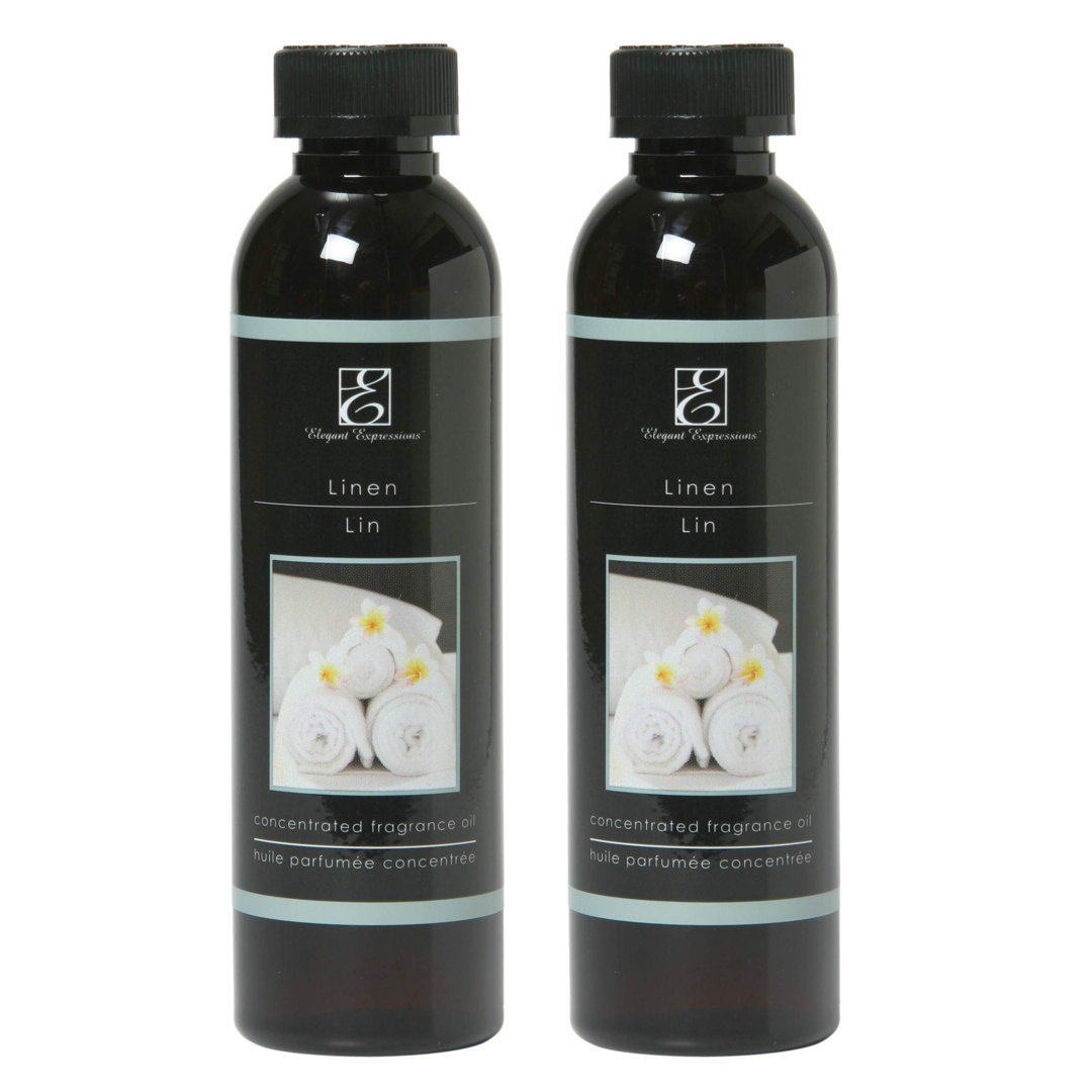 Hosley Set of 2 Burk Linen Fragrance Warming Oils 5 Ounce Ideal Gift for Weddings Spa Reiki Meditation Bathroom Settings (Set of 2) Symple Stuff