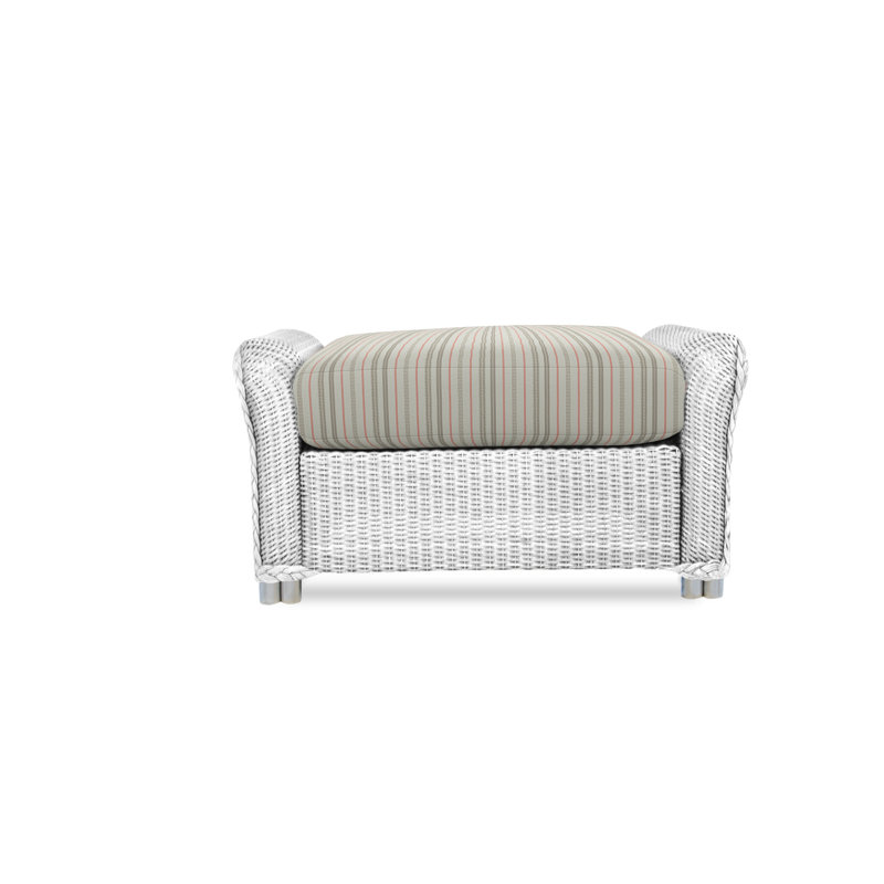 Reflections Outdoor Ottoman, Charlotte Sparrow, White