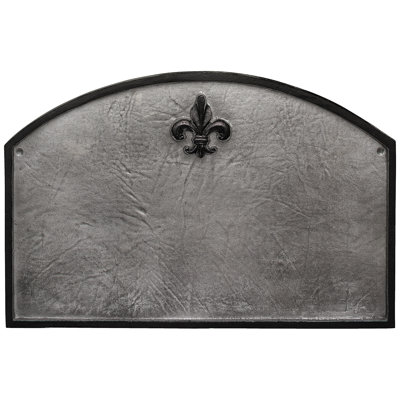 Plaque d’adresse murale sur 1 ligne fleur de lis