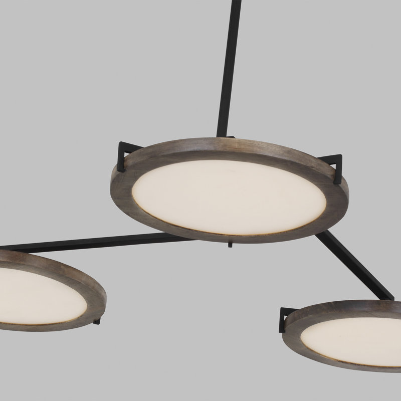 Shuffle 3 - Light LED Chandelier, Nightshade Black