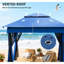 Auvents portables et pavillons de jardin (doit inclure le cadre), patio moderne en acier