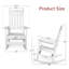 Chaise berçante de patio toutes saisons, capacité de 400 lb, très grande chaise berçante-1034683523