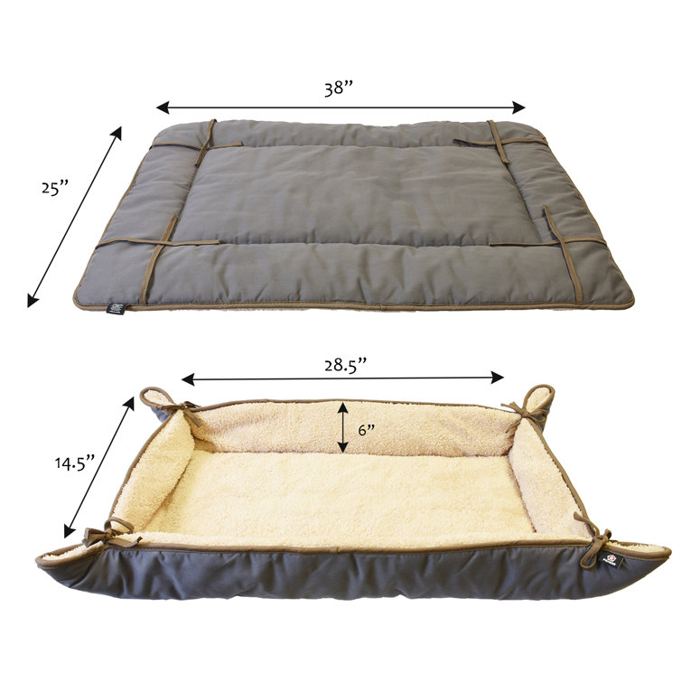 Reversible Waterproof Dog Bed Pad for Camping Travel, Portable Car Seat Pet Cushion Mat with Handles for Small Medium Dogs Cats Catalonia Size: Medium