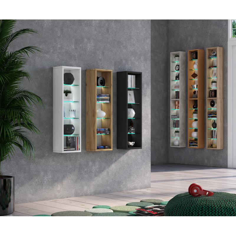 Altheria 151.6cm H x 21cm W Standard Bookcase, White