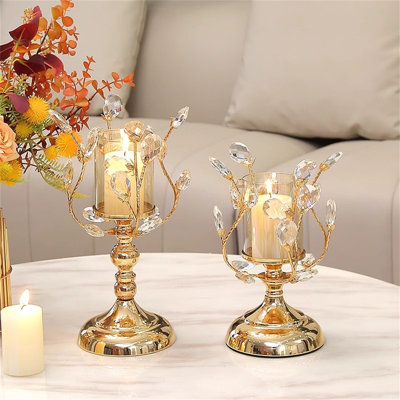 12.4'' H Metal Tabletop Candlestick