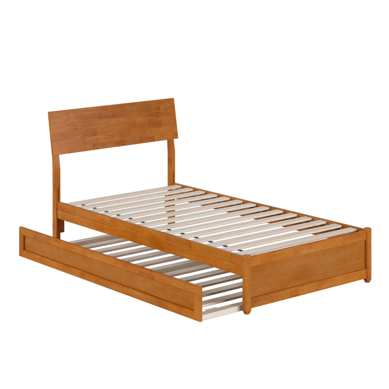 Lit plateforme en bois avec couchette Norla, Twin, Light Toffee