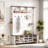 Farmhouse 4-in-1 Hall Tree With 6 Hooks, Entryway Bench With Adjustable Shelves, 16 Open Compartments And A Side Umbrella Rack-114556069