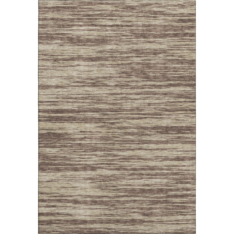 Premium Machine Washable Prisco Brown Rug, Rectangle 9' x 12'